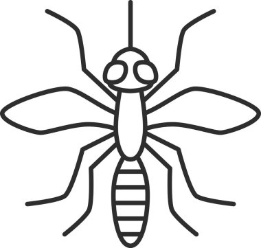 Mini böcek tek bir simge sivrisinek