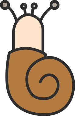 Renkli mini böcek tek öge simgesi salyangoz