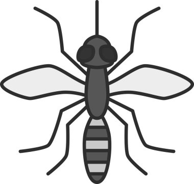 Renkli mini böcek simgesi simgesi sivrisinek