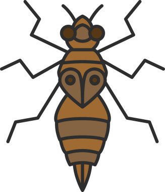 Tek renk mini böcek simgesi Yago