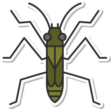 Çıkartma mini böcek tek öge simge su yürüyüşçüsü