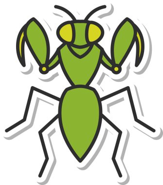 Tek etiket mini böcek simgesi Peygamber devesi