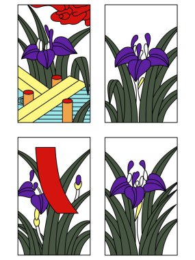 Hanafuda simgesi seti rengi