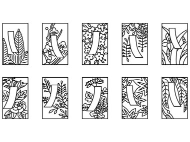 Kırmızı kısa mavi çizgi basit Hanafuda simgesi çiziyor