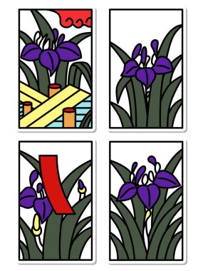 Basit Hanafuda simgesi seti