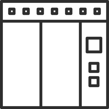 Satır çizim istasyonu ile ilgili tek öge simgesi asansörü