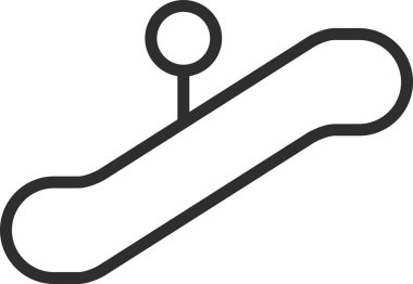 Satır çizim istasyonu ile ilgili tek öge simgesi yürüyen merdiven