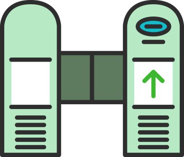 Renklerle ilgili tek simge bilet kapısı