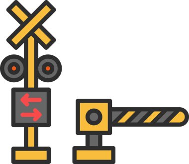 Renklerle ilgili tek simge demiryolu geçişi