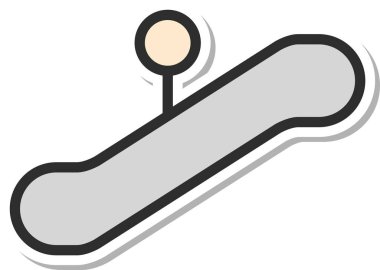 Çıkartma istasyonu bağlantılı tek öge yürüyen merdiven