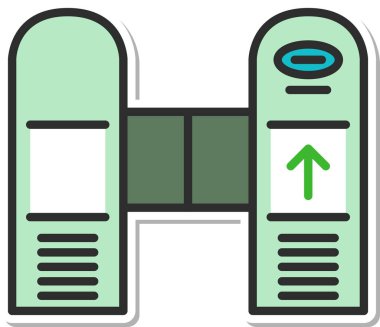 Çıkartma istasyonu ile ilgili tek simge bilet kapısı