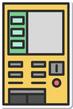 Çıkartma istasyonu bağlantılı tek öge bilet otomatı