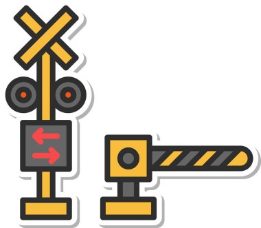 Çıkartma istasyonu ile ilgili tek simge demiryolu geçişi