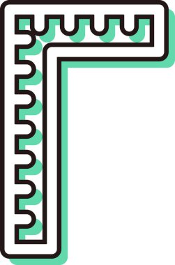 Renk gölge çalışma aracı tek öge simge cetveli