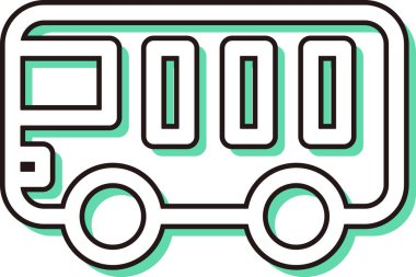 Renkli gölge araç simge çizim yolu