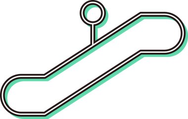 Renk Gölgesi İstasyonu simge resimli yürüyen merdiven
