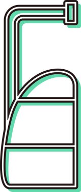 Renk Gölgesi İstasyonu simge illüstrasyon tırabzanı