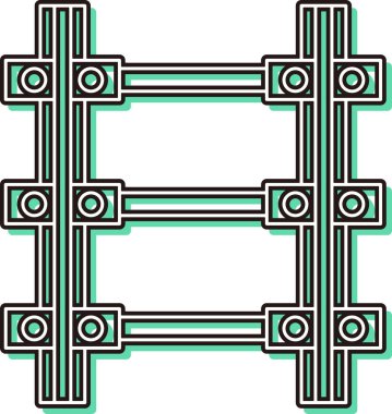 Renk gölge istasyonu ile ilgili simge çizim parçası