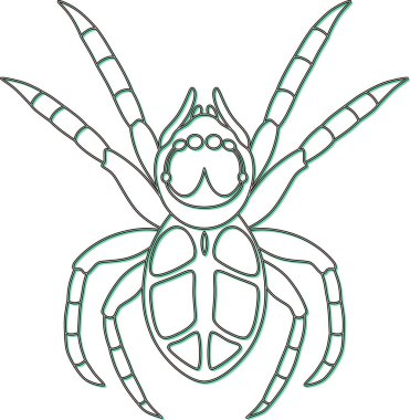 Renk Gölgesi Böceği tek öge atlama örümceği