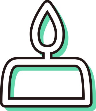 Afet önleme feneri için gerekli öğelerin tek bir renk gölge simgesi