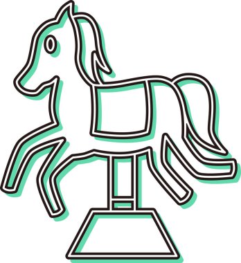 Renk gölgesi temalı park ilgili tek resim seti - Binici at