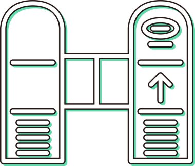 Renkli gölge istasyonu ile ilgili tek simge bilet kapısı