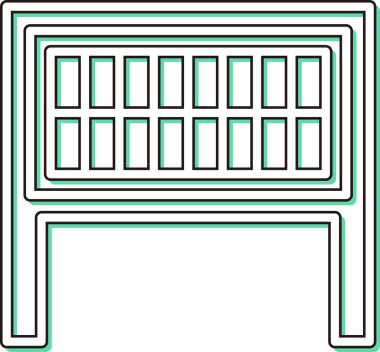 Renk gölge istasyonu ile ilgili tek öge simgesi duyuru tahtası