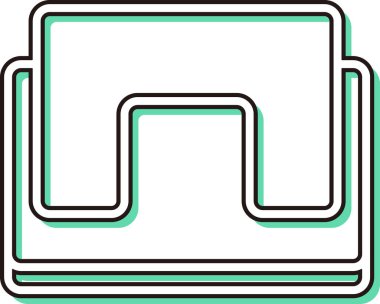 Renk gölge malzemesi öğretme aracı Delik yumruğu ile ilgili tek öge simgesi