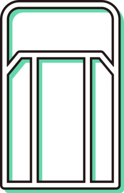 Renk gölge öğretme materyalleriyle ilgili tek öge simgesi: Silgi