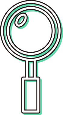 Renkli gölge öğretme malzemeleriyle ilgili tek öge simgesi büyüteç