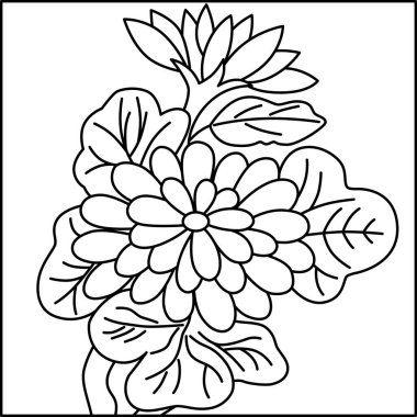 Çizgi çizimi kare Hanafuda Nagatsuki kasımpatı Eylül kasımpatı artıkları