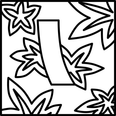 Çizgi çizimi basit Hanafuda Kannazuki sonbaharı mavi kısa ekim sonbaharı kısa bırakır