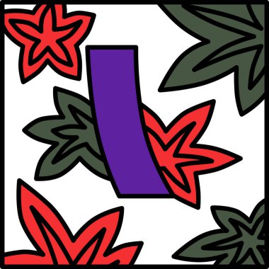 Renk karesi basit hanafuda Kannazuki sonbaharı mavi kısa ekim sonbaharı kısa bırakır