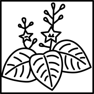 Çizgi çizimi basit Hanafuda Aralık paulownia pislikleri