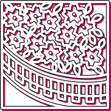 Renkli Gölge Meydanı Mini Hanafuda Perdesi Yayoi Kiraz Çiçeği Mart Çiçek Perdesi