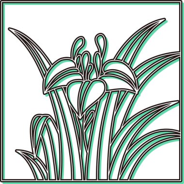 Renkli gölge kare hanafuda iris Moriwa Satsuki süprüntüleri