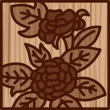 Ahşap oyma kare mini hanafuda Minazuki şakayık haziran şakayığı pislik