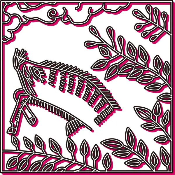 Renk gölgesi kare Hanafuda Bunzuki Hagi yaban domuzu Temmuz Hagi ve domuz