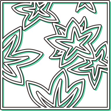 Renk Gölgesi Meydanı Basit Hanafuda Kannazuki Sonbahar Yaprakları Ekim Sonbaharı Kuru Yaprakları