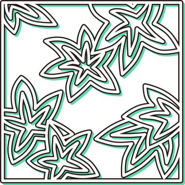 Renk Gölgesi Meydanı Basit Hanafuda Kannazuki Sonbahar Yaprakları Ekim Sonbaharı Kuru Yaprakları