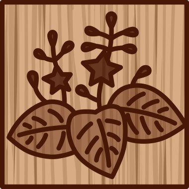 Ahşap oyma kare mini Hanafuda Aralık paulownia Aralık paulownia pislik