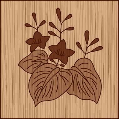 Ahşap oyma meydanı Hanafuda Aralık paulownia Aralık paulownia pislikleri