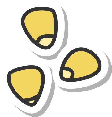 Çıkartma stili sebze tek öge simgesi mısırı