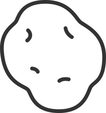 Çizgi çizimi sebze tek öge simgesi patates