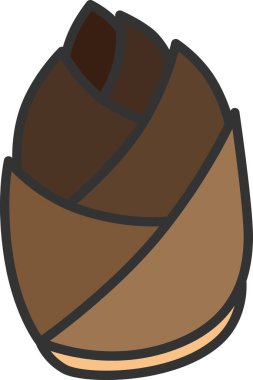 Renkli sebze tek öge simgesi bambu filizi