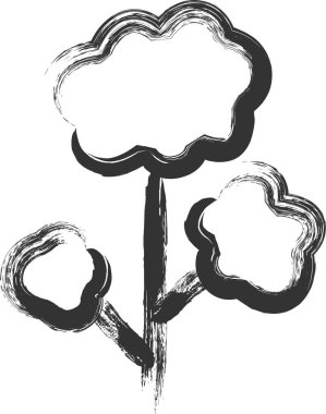 Fırça ile yazılmış sebze simgesi maydanoz