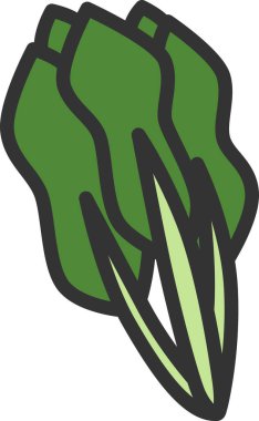 Renkli sebze simgesi ıspanak