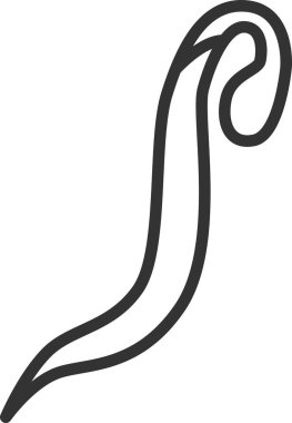 Satır çizimi sebze tek öge simgesi bezelye