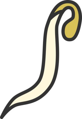 Renkli sebze tek öge simgesi fasulye filizi