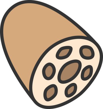 Renkli sebze tek ögesi nilüfer kökü